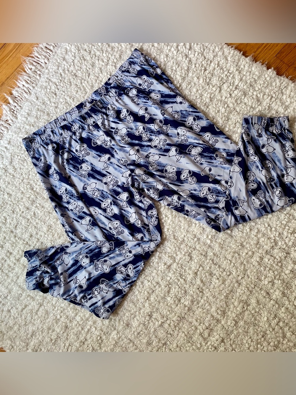 Snoopy Sleep Pants Loungewear Blue White Size 2X